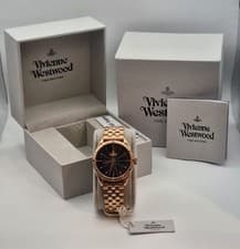 Image of Vivienne Westwood Conduit Unisex Rose Gold Watch VV192BKRS - Boxed
