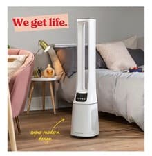 Image of Russell Hobbs Bladeless Fan Quiet Tower Fan with 10 Speeds with Remote RHBLDL12