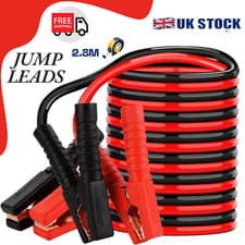 Image of JUMP LEADS 600A CAR VAN BATTERY STARTER BOOSTER CABLES JUMPER