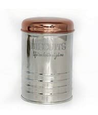 Image of Copper & Steel Biscuit Tin