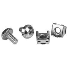 Image of StarTech.com M6 Rack Screws and M6 Cage Nuts - 20 Pack
