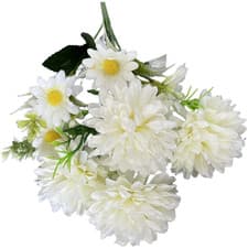 Image of Single Stem Chrysanthemum Bouquet 7-branch Design 4 Large And 3 Small Heads