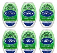Image of CAREX HAND GEL SANITIZER ANTI BACTERIAL CHOOSE POCKET TRAVEL SIZE 50ML Pk 6