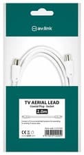 Image of AV:Link Coaxial lead plug to socket 2.0m