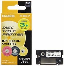 Image of Casio Disc Title Printer Ink Ribbon TR-18BK-3P Black 3pcs NEW from Japan