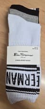 Image of Ben Sherman 3 Pairs Of sports socks Mens Size 7-11uk Crew Socks New