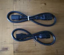 Image of IEC C14 To IEC C13 Power Extension Cables - Pack Of 2