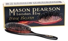 Image of Mason Pearson brush; Black "Handy" size