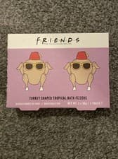 Image of FRIENDS TV Show Turkey Shaped Fizzers - Two 50g Tropical Scented Bath Fizzies
