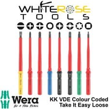 Image of Wera Interchangeable Screwdriver Blade KK VDE Colour Coded PH PZ SL TX SQ Hex