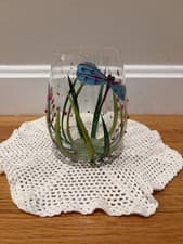 Image of ENESCO Lolita “Dragonfly Libellule” Stemless Wineglass 20oz