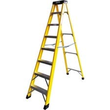 Image of Excel Fibreglass Step Ladder - Heavy Duty 7 Tread 2.1m Electricians EN131 1657