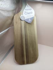 Image of Salter Olea Acacia Paddle Chopping Board Food Serving Board 45x15cm