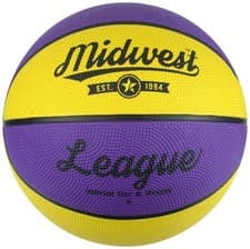 Image of Midwest League Basketball-Yellow/Purple-Size 6