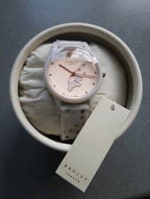 Image of Radley Ladies Dog Print Watch. Pink & White. Brand New