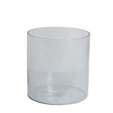 Image of Tasman Glass Cylinder Vase Medium 30cm Clear Living Room Centrepiece UK