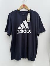 Image of Adidas Originals Trefoil Logo T-Shirt Navy Blue Cotton Short Sleeve Mens XL NWT