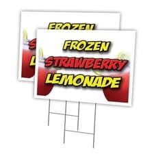 Image of Frozen Strawberry Lemon Multi-Pack of Yard Signs & Stake plastic coroplast windo