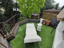Image of EVRE Rattan Garden Padded Sun Lounger Sun Bed Day Bed Sunlounger (Brown)