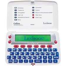 Image of Lexibook Collins English Electronic Dictionary Spellchecker Thesaurus Blue/White