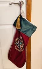 Image of New Harry Potter Hogwarts Embroidered Large Hanging Christmas Stocking BNWT