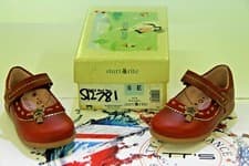 Image of START-RITE 'ELLA' RED LEATHER GIRLS SHOES UK 5 E EU 21