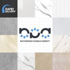 Image of Shower Panels 1000mm Wide x 2.4m Large Bathroom Wet Wall Cladding PVC 10mm