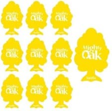 Image of 10 x Mighty Oak Hanging Car Air Freshener Freshner Fragrance Scent - VANILLA