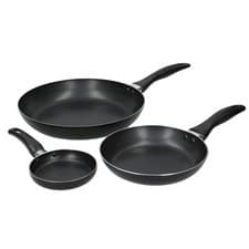 Image of KitchenCraft Non-Stick Frying Pan Set in Gift Box Aluminium 28cm 20cm & 12cm