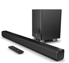 Image of Soundbar Subwoofer 2.1 HDMI ARC Optical Bluetooth Surround Majority K2 Black