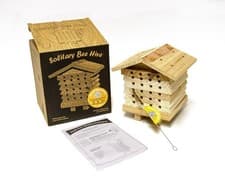Image of Bee House Habitat Interactive Insect House Bug Hotel Solitary Hive with BRUSH