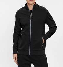 Image of BOSS Mens Tracksuit Top Black Full Zip Track Jacket With Logo - Skaz Size M