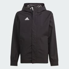 Image of adidas Jacket Kids Entrada 22 All Weather Football Top Black Lightweight Boys