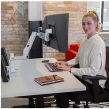 Image of Ergotron LX Series Desk Dual Direct Arm, 63.5 cm (25") White,45-489-216-boxed