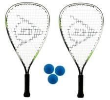 Image of 2 x Dunlop Biotec Titanium Racketball Rackets + 3 Balls RRP £110