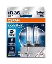 Image of OSRAM Xenarc Cool Blue Boost D3S Xenon Car Headlight Bulbs (Twin) 66340CBB-HCB