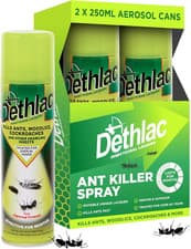 Image of 2 x Dethlac Ant Killer Spray 250ml Aerosol Indoor Outdoor Insect Lacquer Woodlic