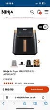 Image of ninja air fryer max pro 6.2l af180uk