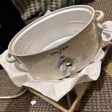 Image of Salter Retro 6.5L Slow Cooker 3 Heat Settings/Keep Warm for Family Cooking Cream