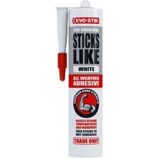 Image of Evo Stik Sticks Like Sh*t White 290ml Cartridge Adhesive Sealant Grab Strong