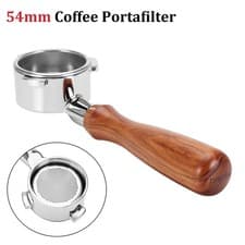 Image of 54mm Espresso Coffee Wooden Bottomless Portafilter For Breville Barista BES870XL