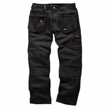 Image of Scruffs WORKER PLUS / Worker Trousers | Trade Hard Wearing Work Trousers BLACK