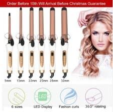 Image of 9-32MM Professional Ceramic Hair Curler LED Curling Wand Salon Tongs Styler