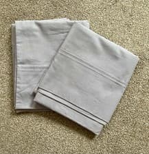 Image of Sheridan 100% Cotton Grey Pillowcases Set of 2 - New
