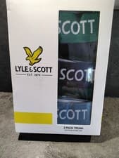 Image of Lyle & Scott 2XL 3 Pack Mixed Colours Boxer Trunks Cotton Stretch Gift Boxed