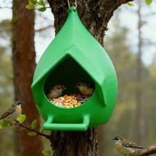 Image of Hanging Wild Bird Feeder Waterproof Feeding Station Garden Bird Feeder Dispenser