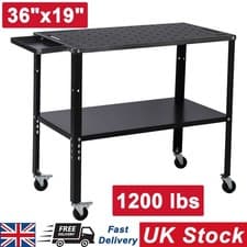 Image of 36"x19" Welding Workbench Table Heavy 1200lbs Welding Table Portable Work Bench