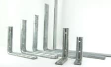 Image of Fluted Shelf Brackets Heavy Duty Galvanised Steel Wall Mounted Storage Supports