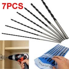 Image of Extra Long Wood Drill Bit Set 12" 300mm Woodworking Tool 4 5 6 7 8 10 12mm 7Pcs