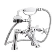 Image of Nuie Beaumont Traditional 1/2" Bath Shower Mixer Tap Chrome Bathroom Shower Tap
